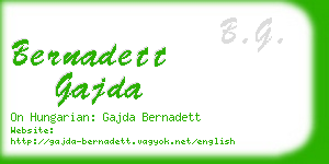 bernadett gajda business card